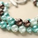Beach Summer Wedding Pearl Cluster Bracelet - Walk on the Beach