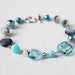Heart of Sea Bracelet with Lampwork Glass, Mother of Pearl, Czech Glass Beads, Cat's Eye Gemstone and Glass Pearls