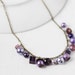 RESERVED Purple Wedding Bridesmaid Jewelry Pearl Beaded Necklace - Royalty