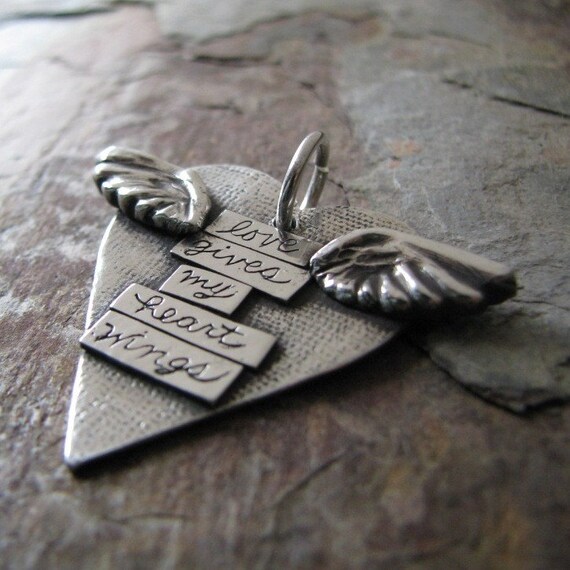 PMC Artisan Jewelry Handmade Fine Silver Pendant One of a