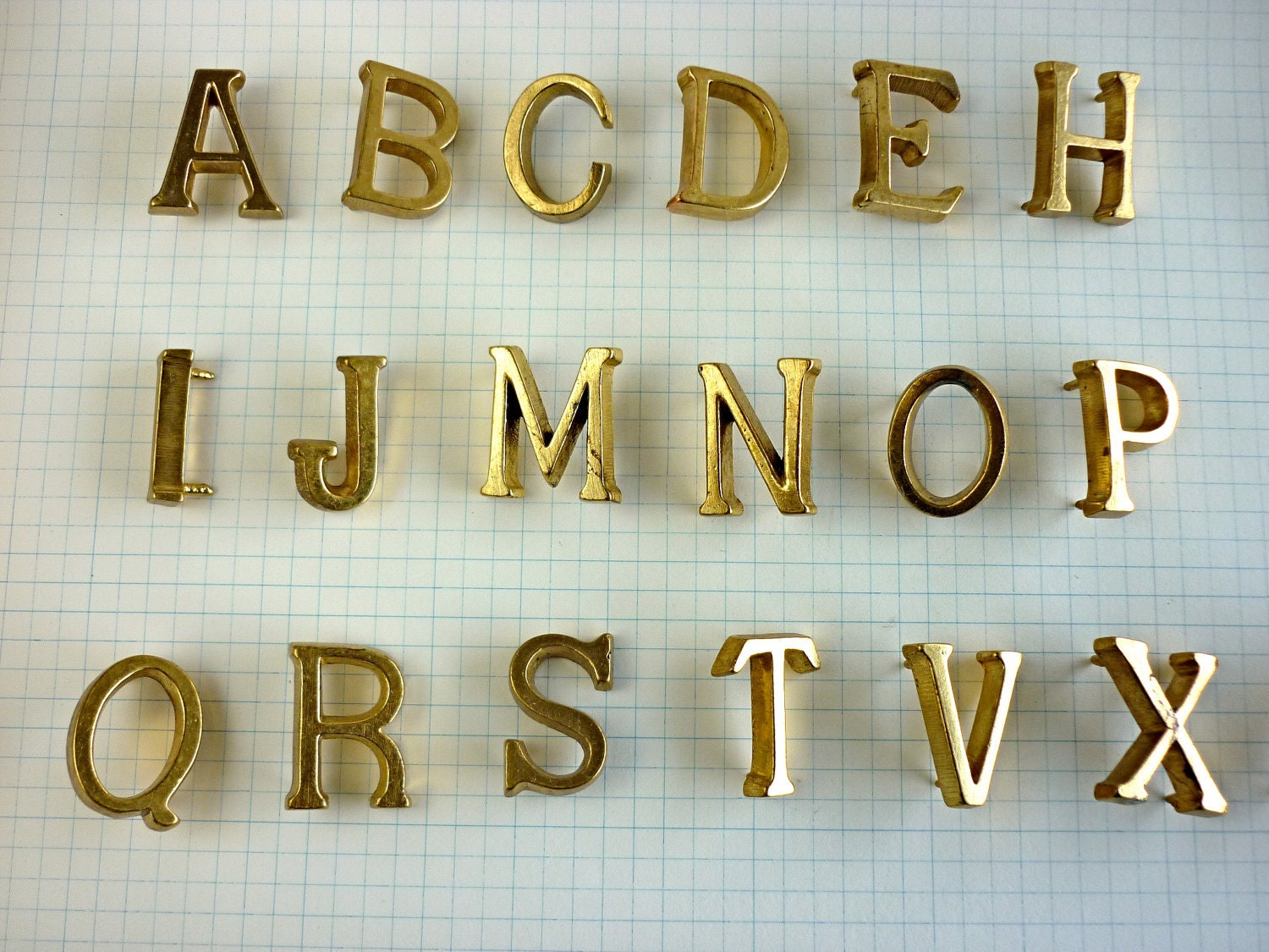 RESERVE Vintage Brass Letters Nails STVMP by LisbonStory ...