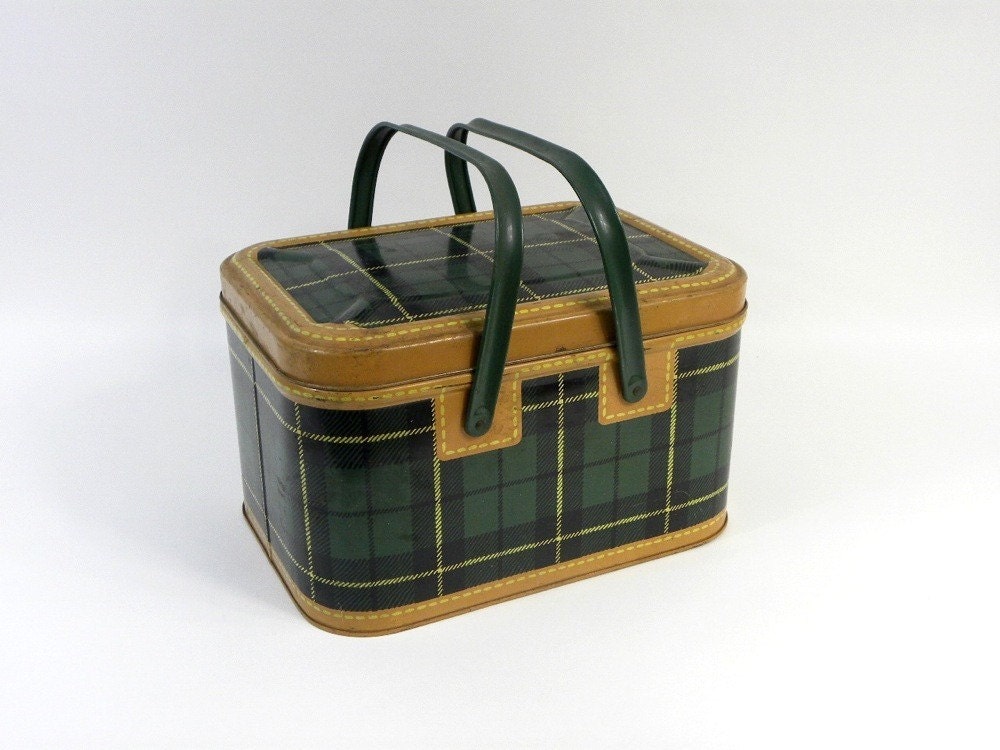 Vintage Metal Picnic Basket The Scotch Basket Styled By Petra