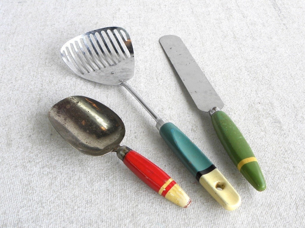 Vintage Utensil Collection 1950's Kitchen Utensils with