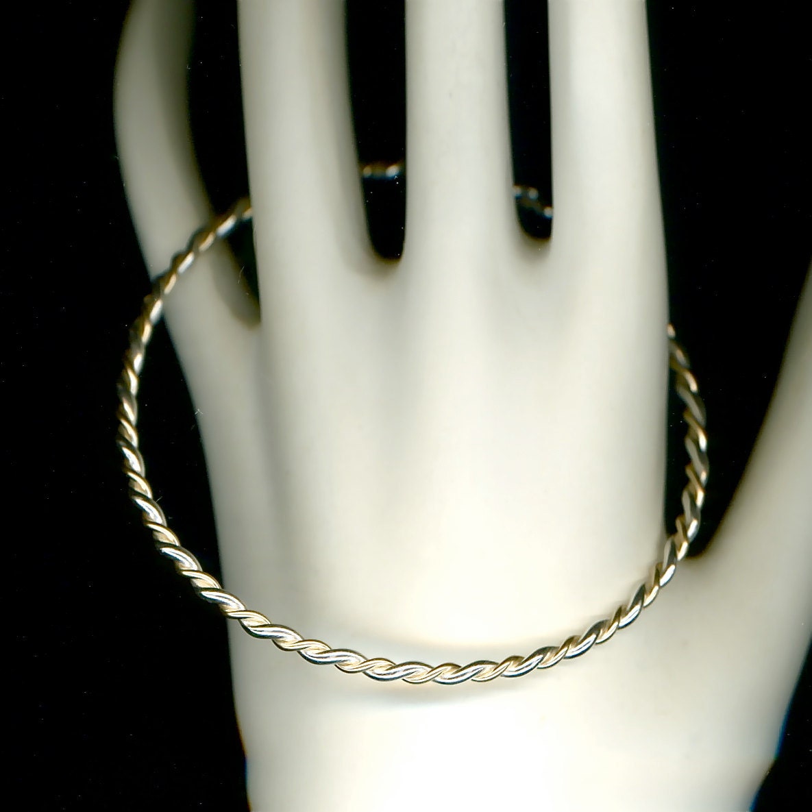 Twisted Wire Bangle Bracelet Silver Gold Bracelet Bangle