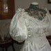 Vintage Satin Wedding dress - Lace, Pearls, Puffy short sleeves