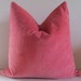 Coral pillow - Decorative Pillow Cover - 20 inch - designer quality - pink coral - watermelon - heavy weight velvet - ready to ship
