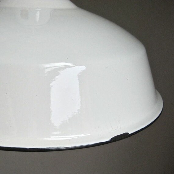 Vintage Enameled Gas Station Lighting Fixture