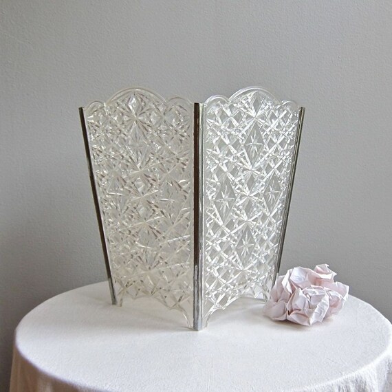 1960s Acrylic Trash Can Lucite Waste Paper Basket