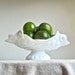 Vintage Milk Glass Footed Bowl -- Moon and Stars Variation