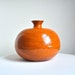 Vintage Orange Studio Pottery Vase, circa 1970