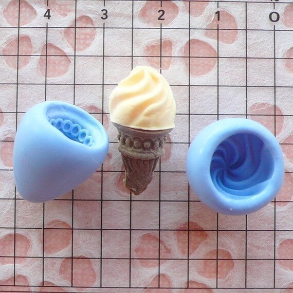 Mold / Mould Flexible 3D Swirl Ice Cream with by MiniatureSweet