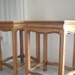 SALE Vintage Pair Petite Chinoiserie Fruit Wood Drink / Cocktail Tables