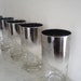 Ombre Silver Fade Rim Glasses / High Ball Barware