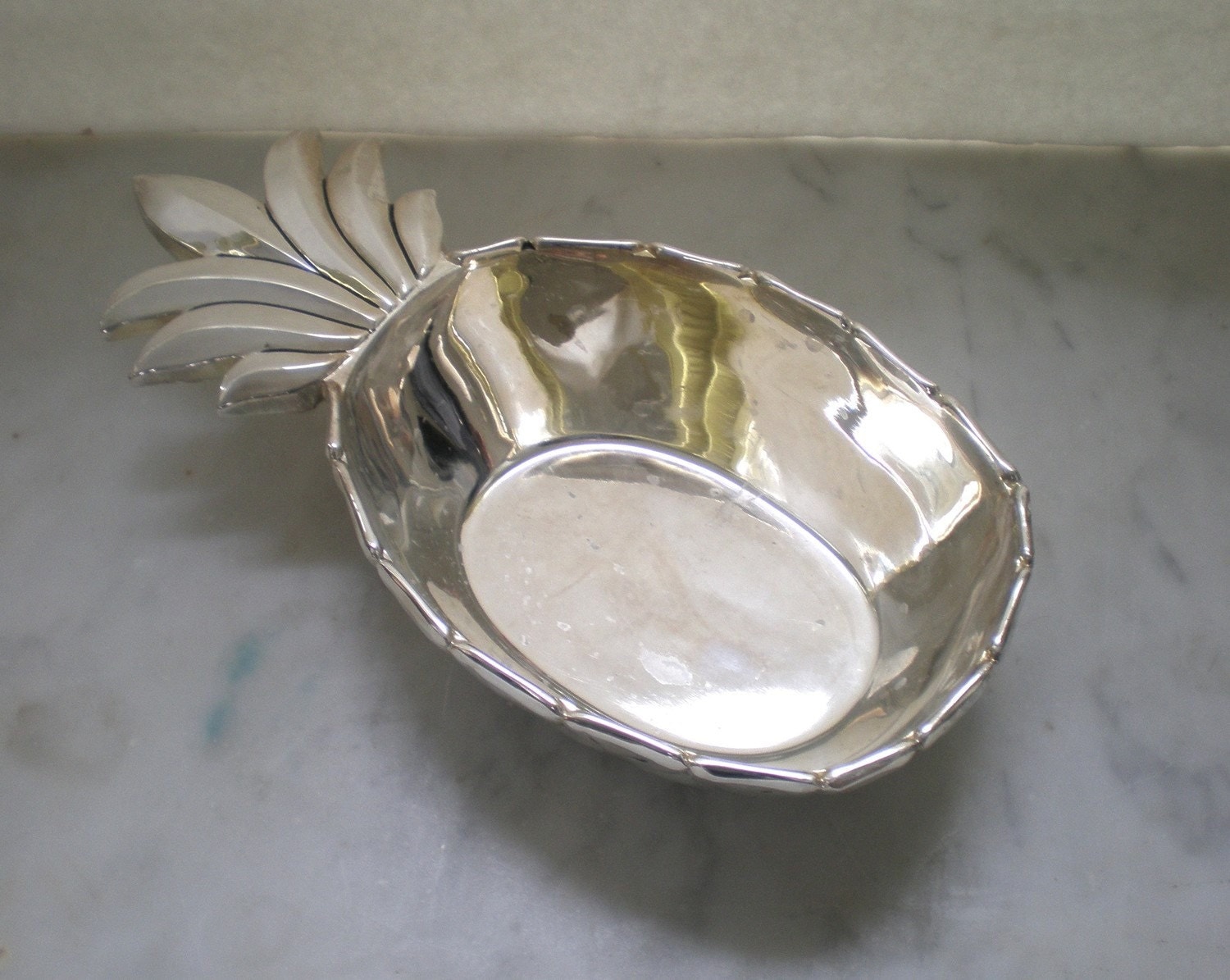 Silver Plate Pineapple Dish by Godinger Silver Art Co