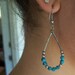 RESERVED FOR APRIL / Vintage Turquoise Bead Earrings / 1970's