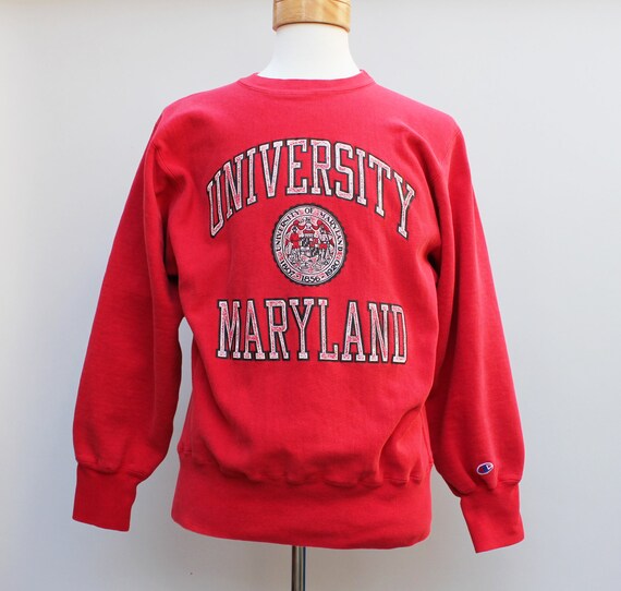 80s Vintage University of Maryland Sweatshirt LARGE by KFTvintage