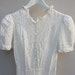 10s / 20s Vintage lace eyelet cotton dress, tea dress, Edwardian, Victorian, Downton Abbey, very good condition
