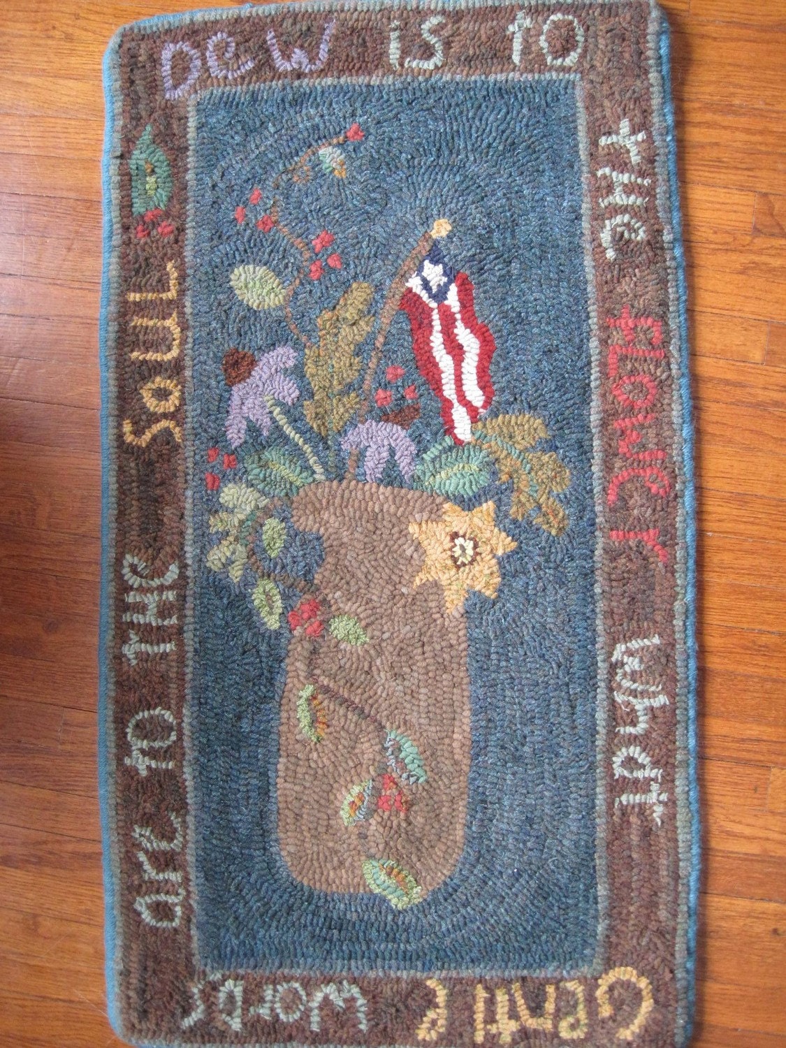 Gentle WordsMonk's ClothHooked Rug Pattern