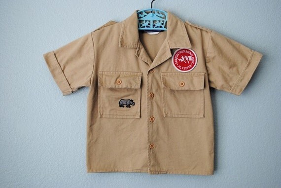 safari field shirt with epaulets