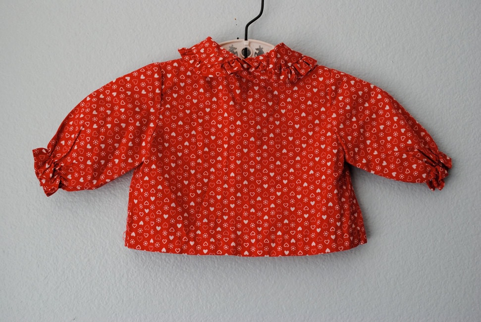 red love heart blouse