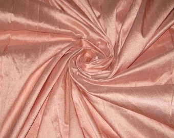 Peach 100% dupioni silk fabric yardage By the Yard 45" wide