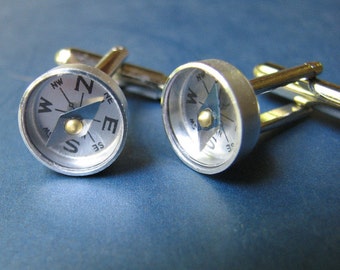 navigator compass cufflinks mens cuff links