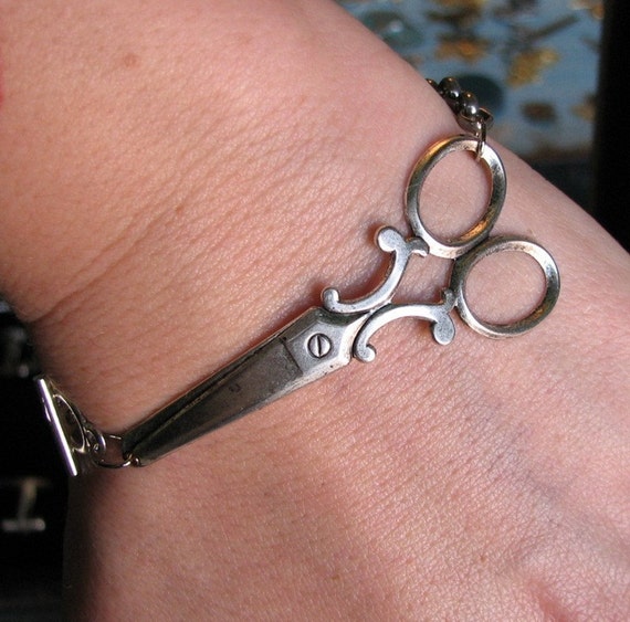 scissor bracelet silver shears jewelry american made