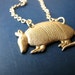 20% OFF SALE brass armadillo necklace