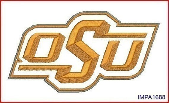Oklahoma State University Logo Digitized Applique Embroidery