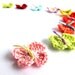 Crochet spring butterflies applique, scrapbooking, embellishment, small decorations colorful /set of 9/