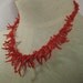 Vintage 18 inch natural Red Orange Branch Coral Necklace
