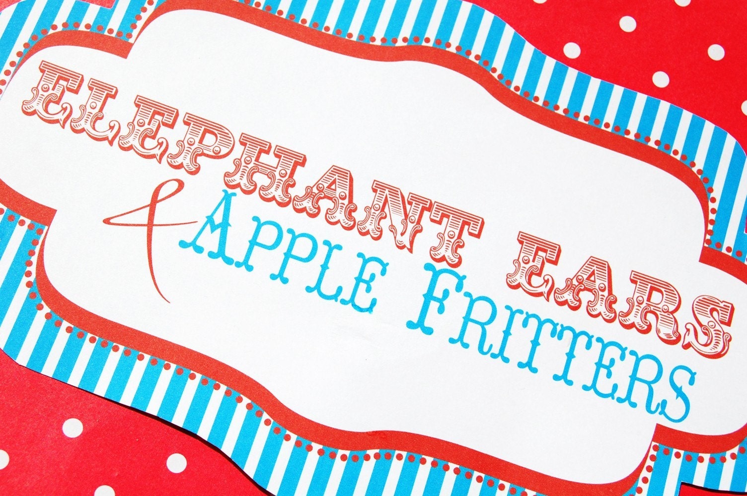 Vintage Carnival Printable Signs