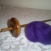 Free Shipping Top Whorl Drop Spindle And Purple Wool Roving Kit For Hand Spinning Yarn With Or Without Notch