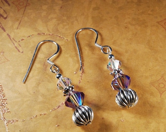 Swarovski Crystal and Sterling Silver Earrings