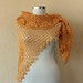 Coming From the Sun / Bridal Shawl Wrap / Crochet Mustard Saffron Viscose Lace / Spring Wedding