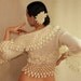 A Change Is Gonna Come / Ivory Shrug Bolero-Flowers with Crystal Swarovski (S-M-L) Luxury 3/4 Bell Sleeve Bolero Jacket, Bridal Shrug Bolero