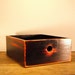 Black Over Red Wooden Storage Box