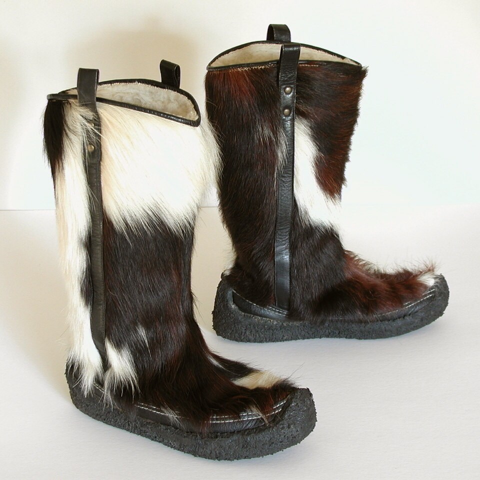 shaggy slipper boots