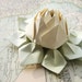Origami Lotus Flower decoration or favor // Ivory - Sage Green