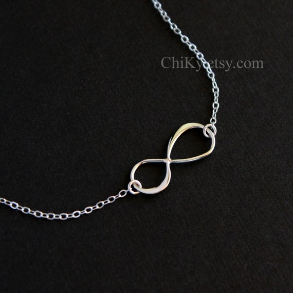 Infinity Necklace Sterling Silver Eternity Necklace Figure