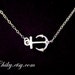 Silver anchor necklace, anchor charm necklace, STERLING SILVER - sailors anchor, simple everyday necklace, anchor jewelry