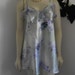 retro betty draper mad men mint and purple floral nighty night gown with ruffle top size medium