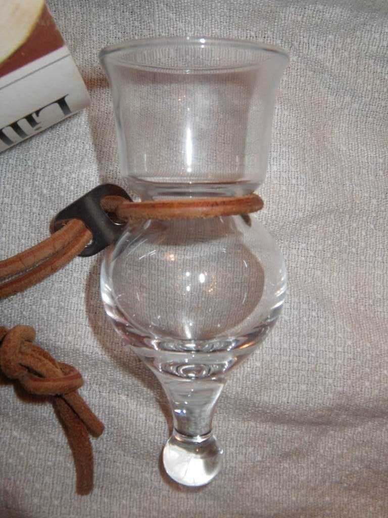 Vintage 1960s Holmegaard Neck Glass Danish Modern by moxiekin
