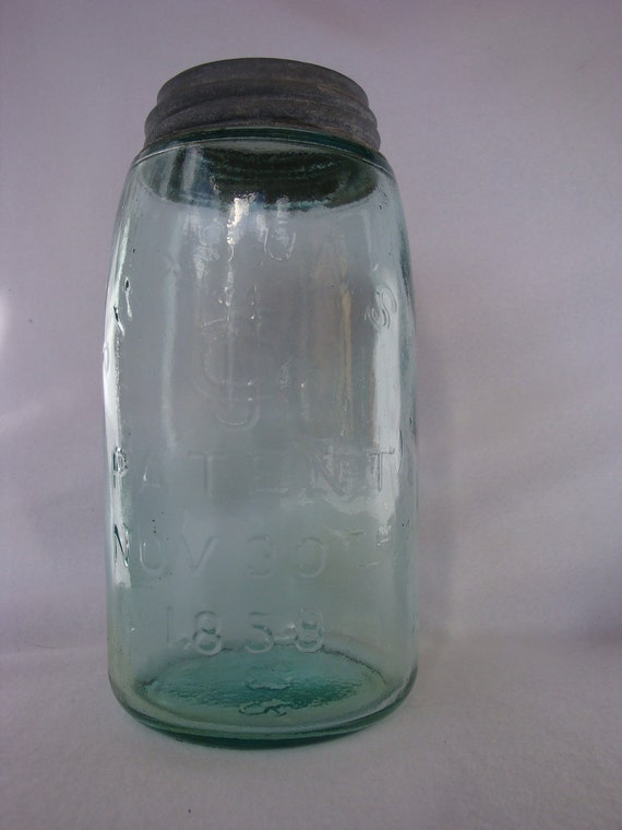 Vintage Mason Jar Masons Patent Nov 30th 1858 by thefarmerswifect