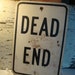 road sign DEAD END vintage metal