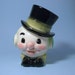 Vintage American Bisque Snowman Piggy Bank Perfect for Christmas
