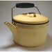 Vintage Yellow Enamel Tea Kettle
