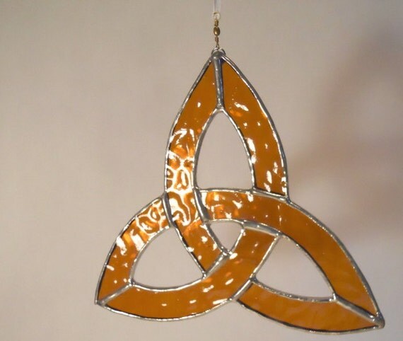 Amber Trinity Knot by artophile on Etsy