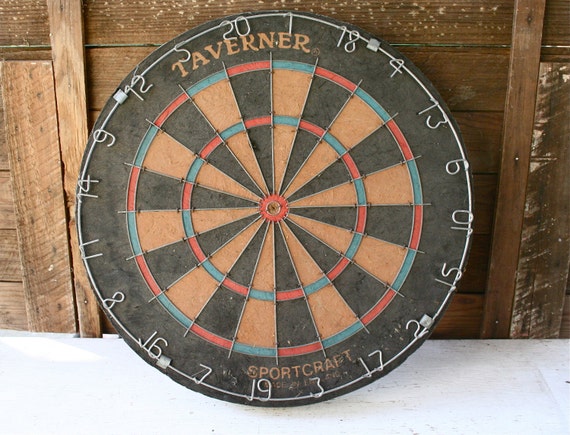 Very Large Antique Dart Board Made in ENGLAND by LoveliesShop