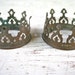 Two Rare Antique Crowns - Old Chandelier Pieces - With Awesome Typography
